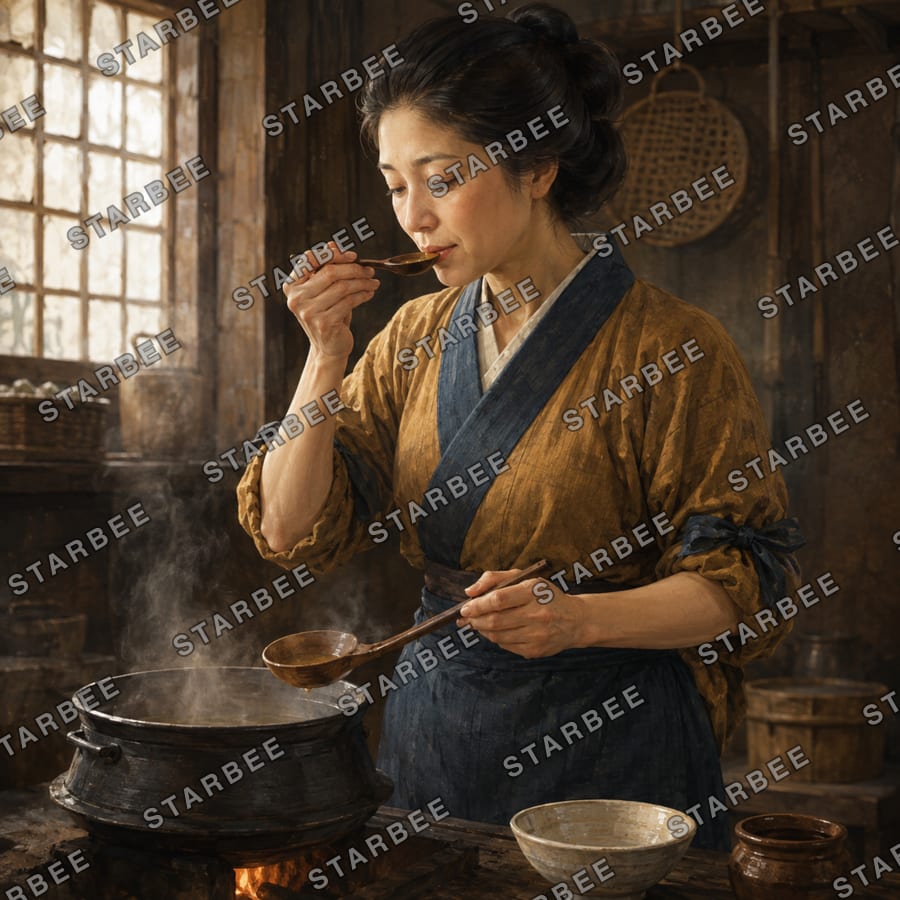 味を見る