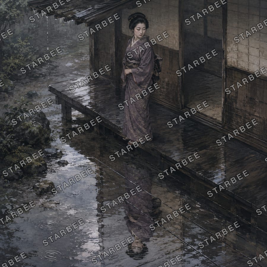 雨映り