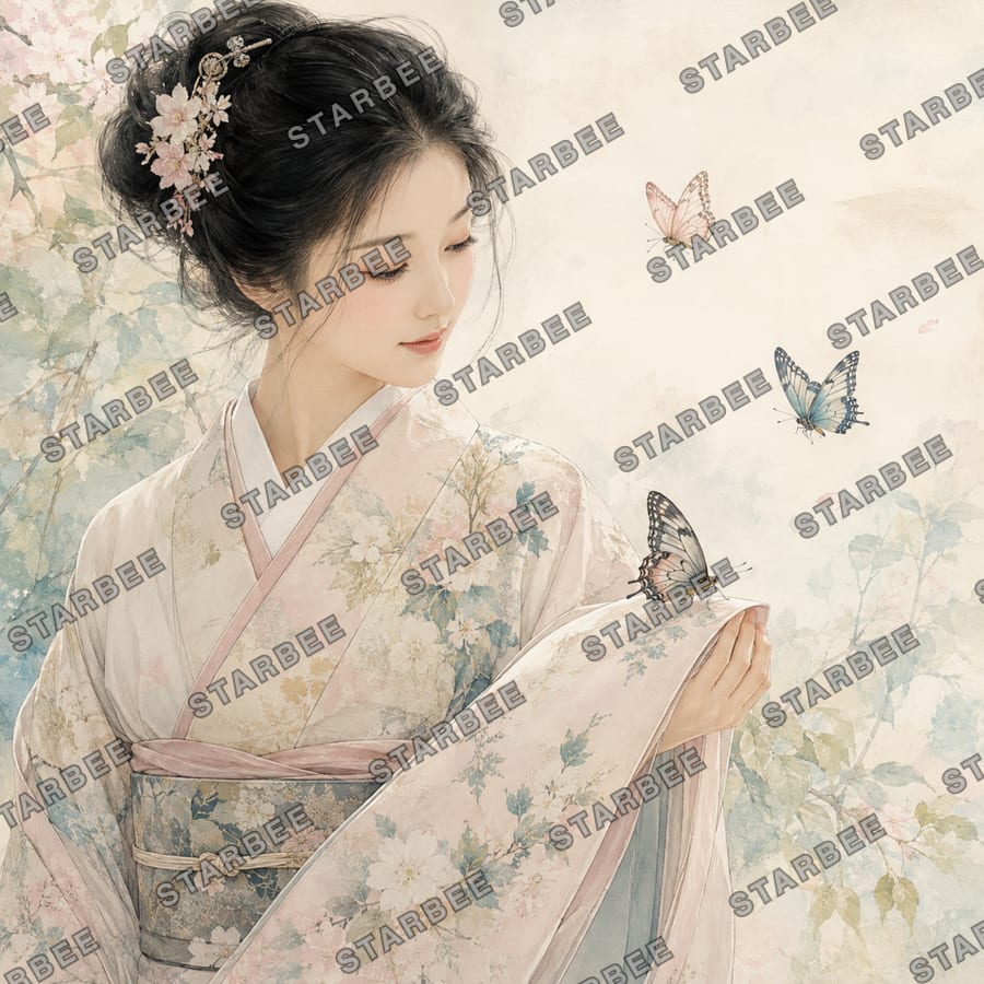 蝶の袖口