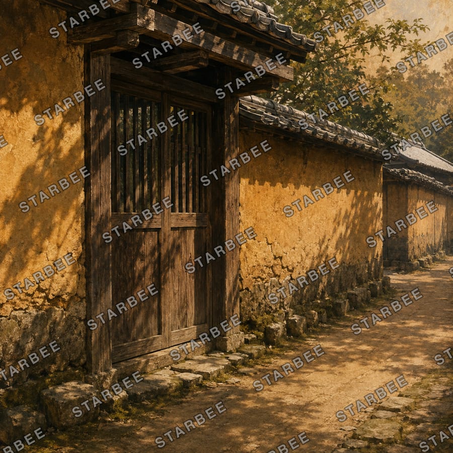 土塀の影