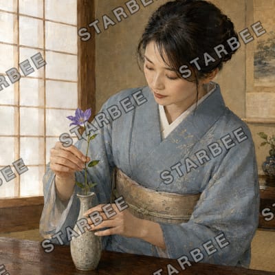 花を飾る