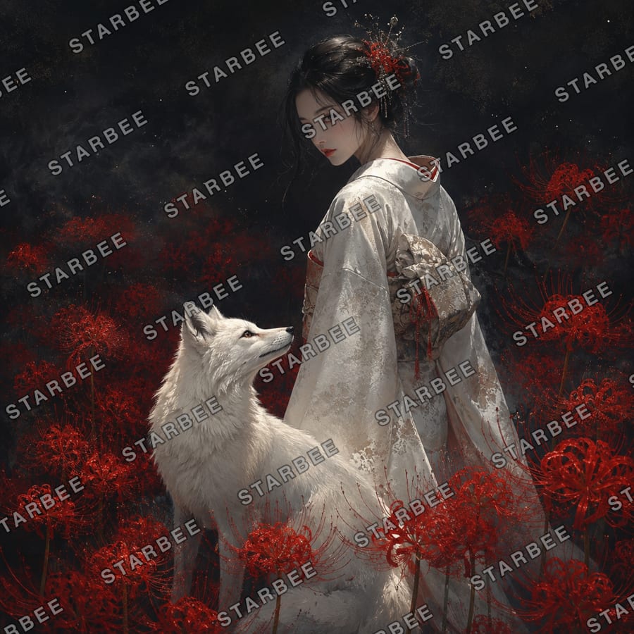 彼岸花の狐