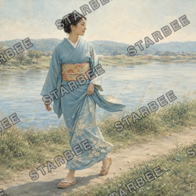 川べり散歩