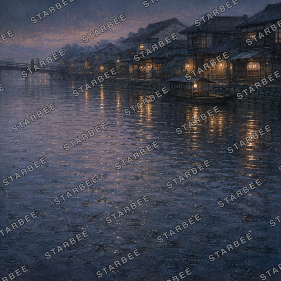 水面の灯