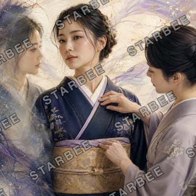 胸元の重なり