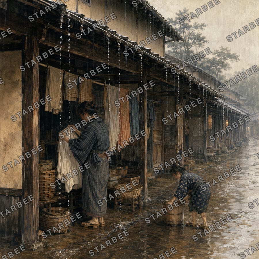 長屋の雨だれ