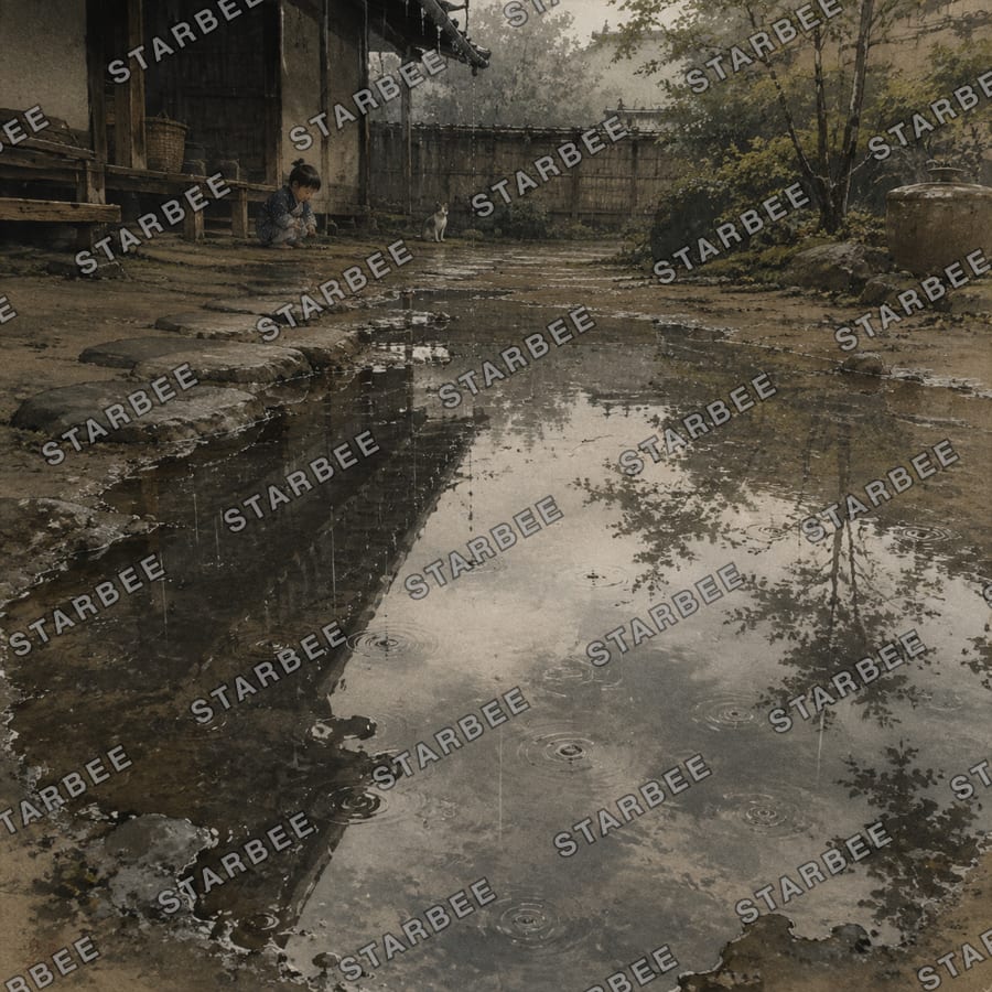 庭先の水たまり