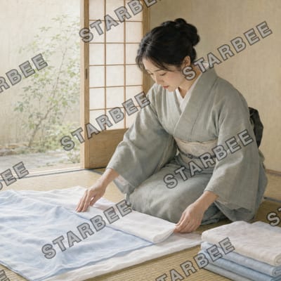 布をたたむ