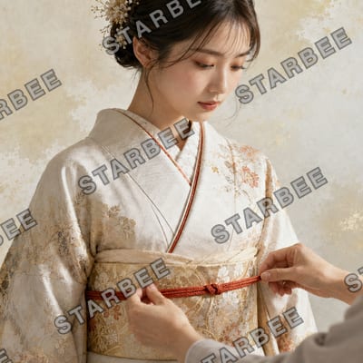 帯締めの朱