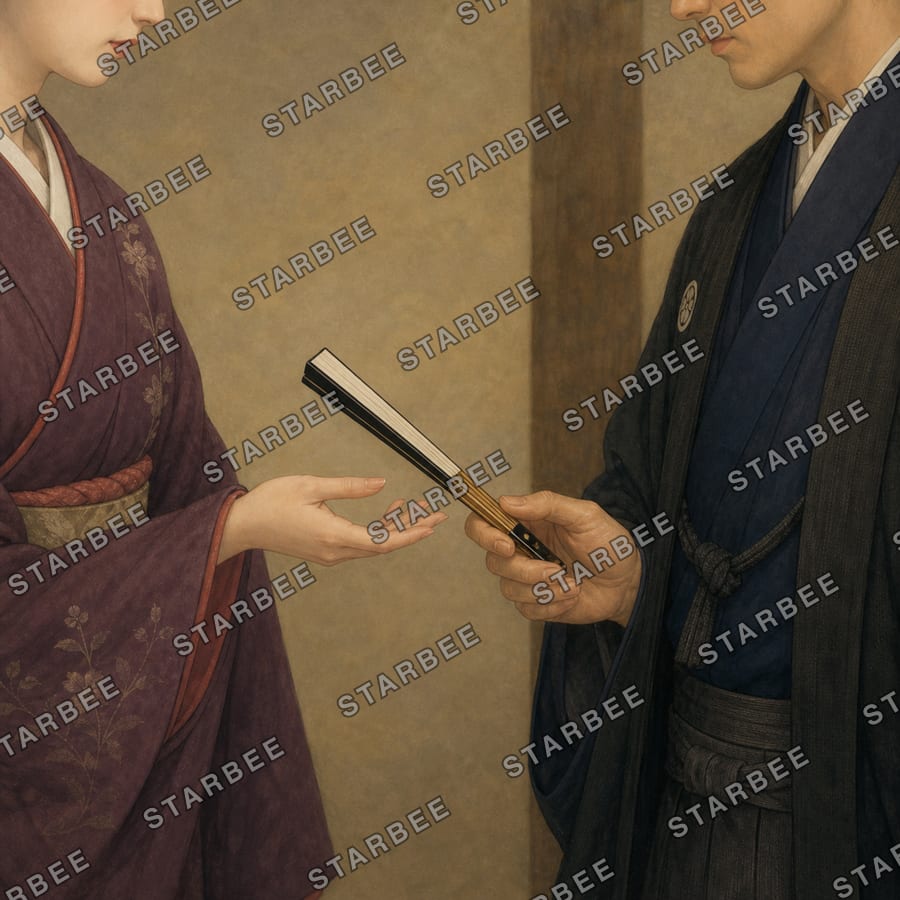 扇の受け渡し