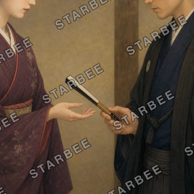 扇の受け渡し