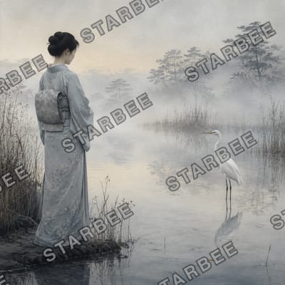 白鷺の沼