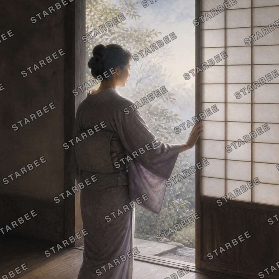 戸を開ける