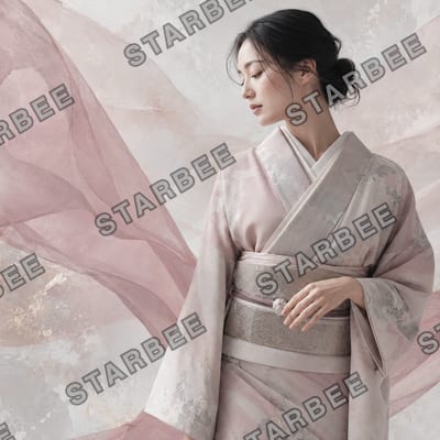 薄桃布景