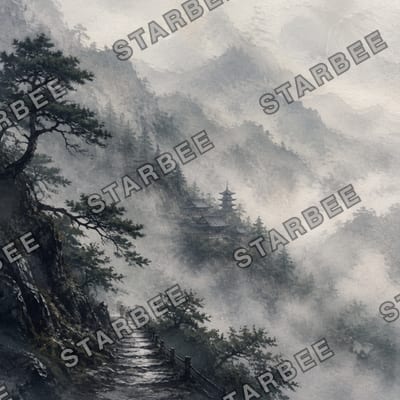 山寺の霧雨